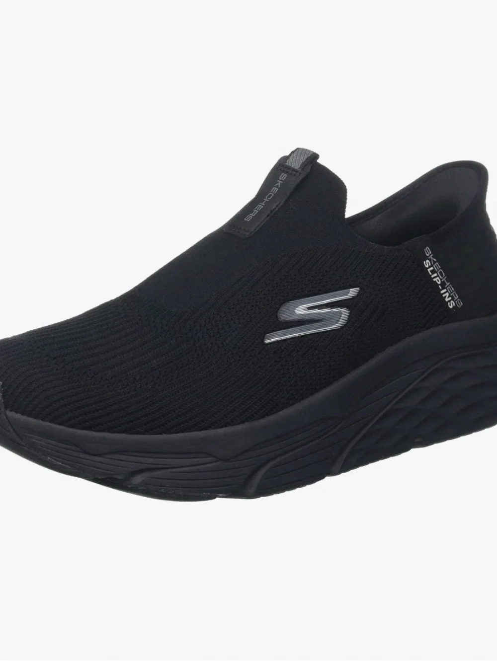 Skechers men’s max cushioning hands free slip-ins, black, size 11